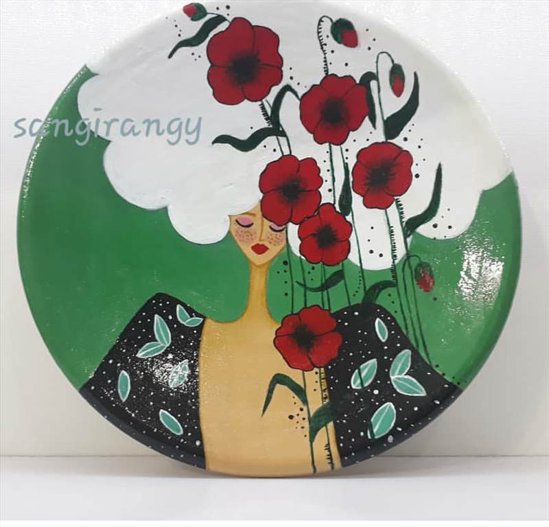 طراحی روی بشقاب دکوری